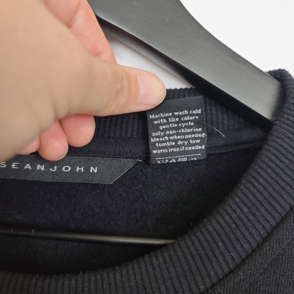 Sean John Raised Lion Applique Sweatshirt XL black side zippers 3D - Picture 5 of 13